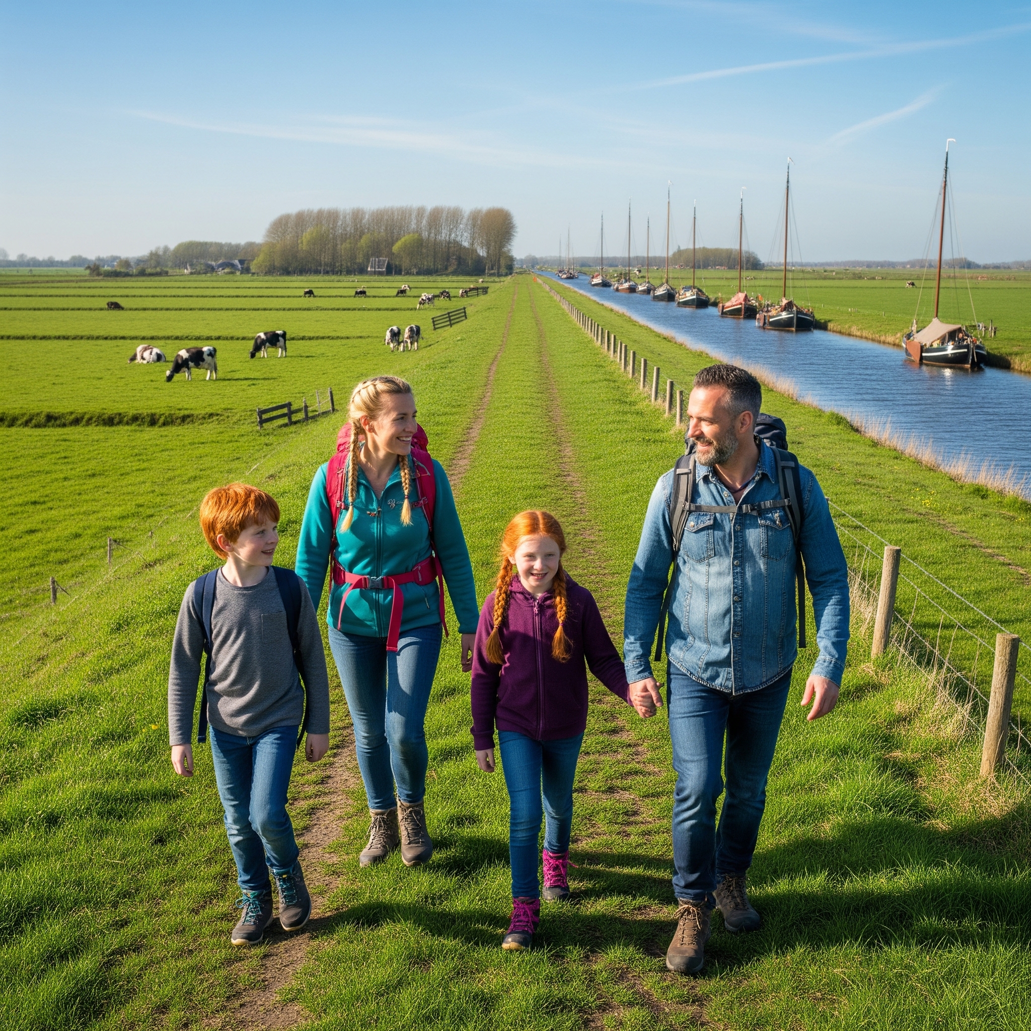 gezin wandelen friesland